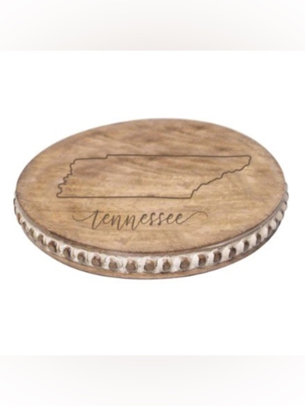 Mary Square Tennessee Beaded Round Cutting Board